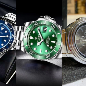 Pack Especial 3 Relojes Tipo Rolex Verde y Azul y Encendedor